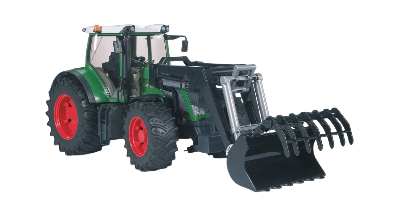 Green Bruder toy tractor with front loader attachment in Vehicles & Remote Controlled Toys and Bruder Toys collections