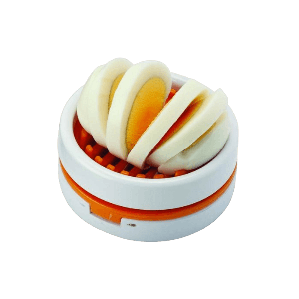 Compact orange and white slicer wedger creating even egg slices and wedges for kitchen gadgets under $50 collection
