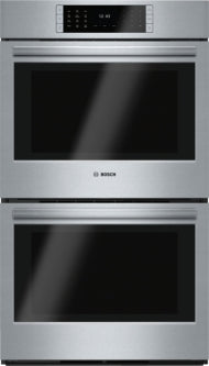 Stainless steel Bosch double wall oven with digital touch controls from Wall Ovens and Kitchen & Kitchenware collections