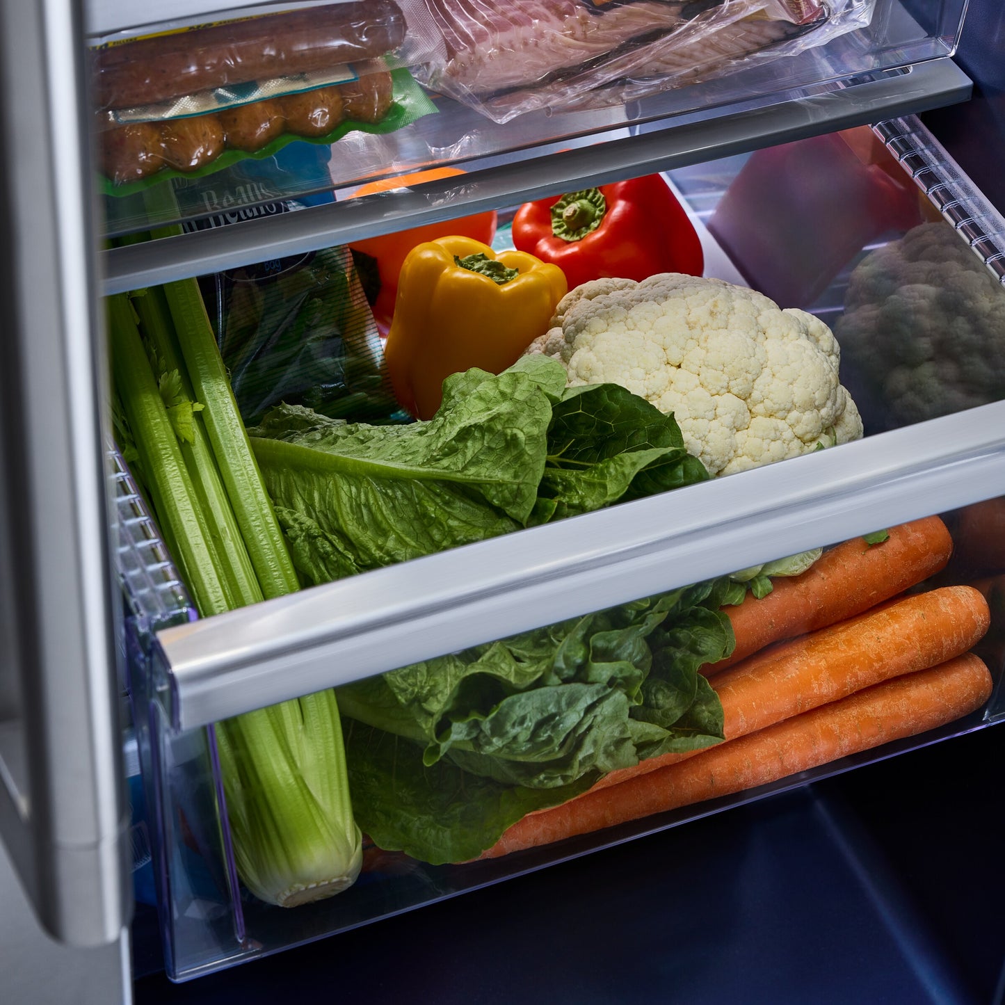 36-inch Wide Counter-Depth Side-by-Side Refrigerator with Arctic Blue Interior - 20.8 Cu. Ft.