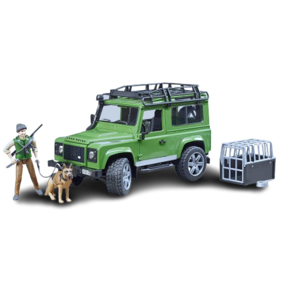 Bruder Toys Land Rover with Forest Ranger & Dog