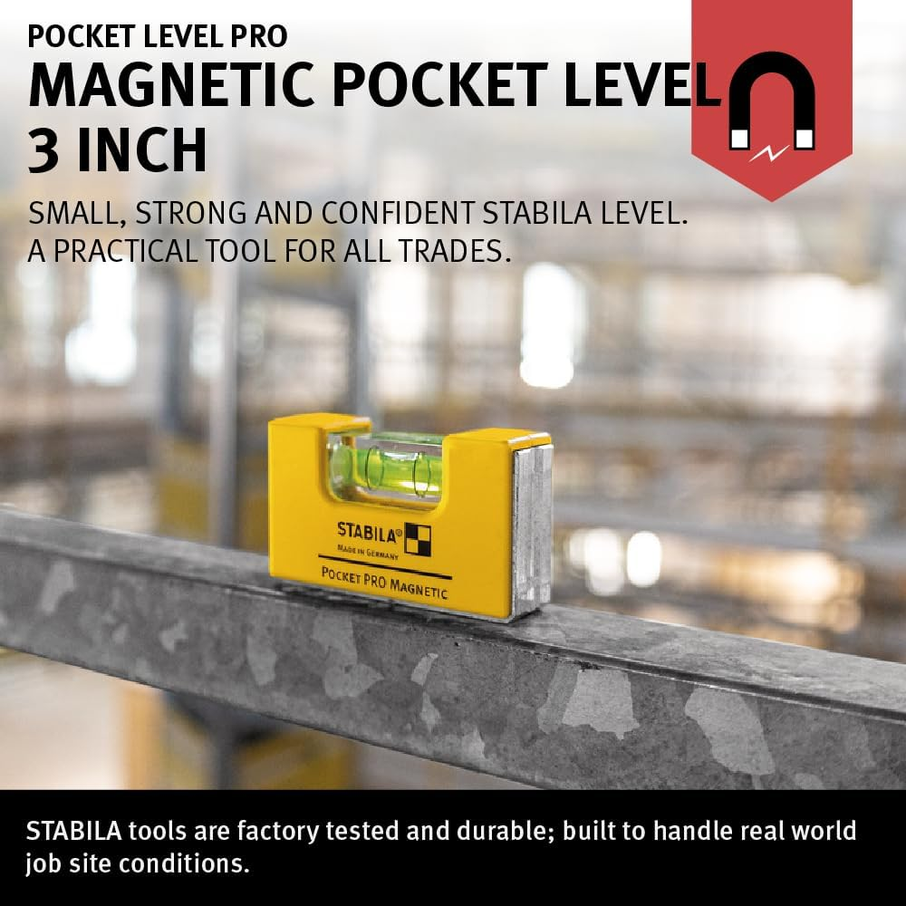 Stabila Pocket Level Pro Magnetic with Holster