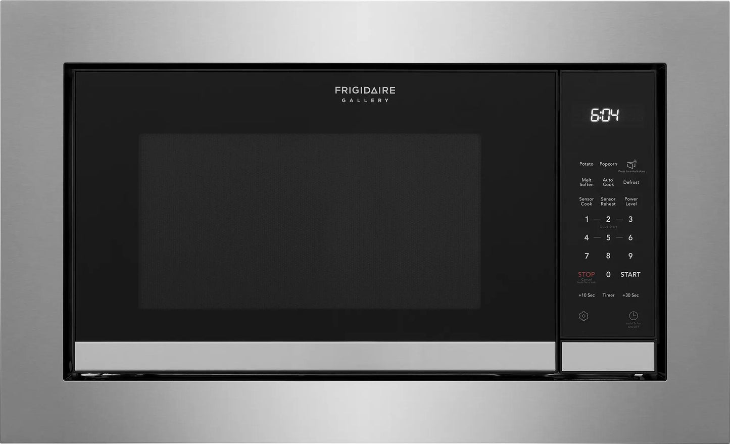 Built-in microwave with digital display and touch controls for kitchen and home appliances collections
