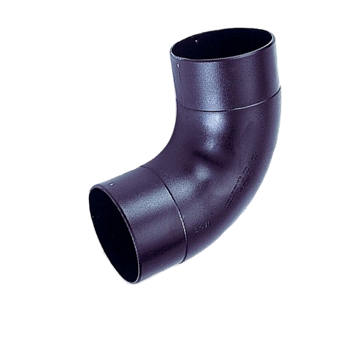 Black 3-inch 90-degree elbow pipe fitting for plumbing and home improvement projects