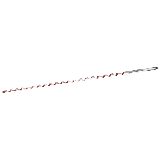 Long spiral ship auger bit with hex shank for drilling through nails in power tool accessory collections