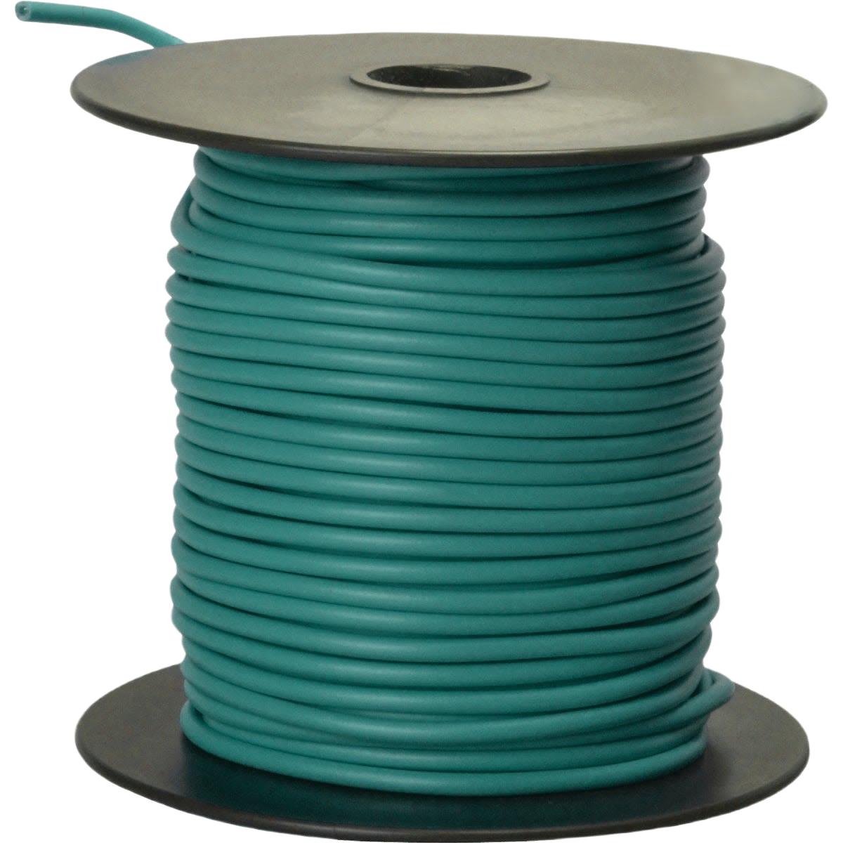 Spool of green 16-gauge PVC-coated primary wire for electrical and home improvement use