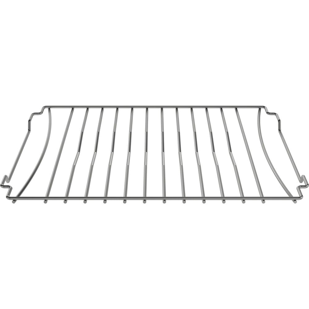 Stainless steel wire rack for built-in microwaves and kitchen appliances, designed for even cooking and durability.