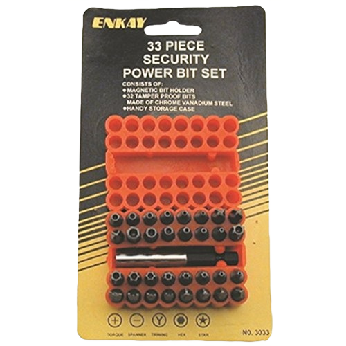 Enkay 33 Pc Tamper Proof Bit Set