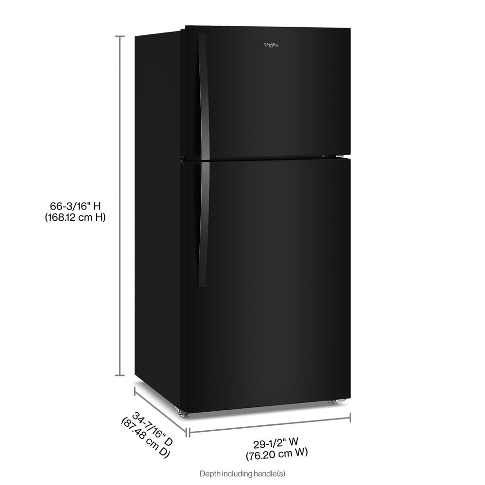 Whirlpool® 30-inch Wide Top Freezer Refrigerator with Total Coverage Cooling- 19 Cu. Ft.