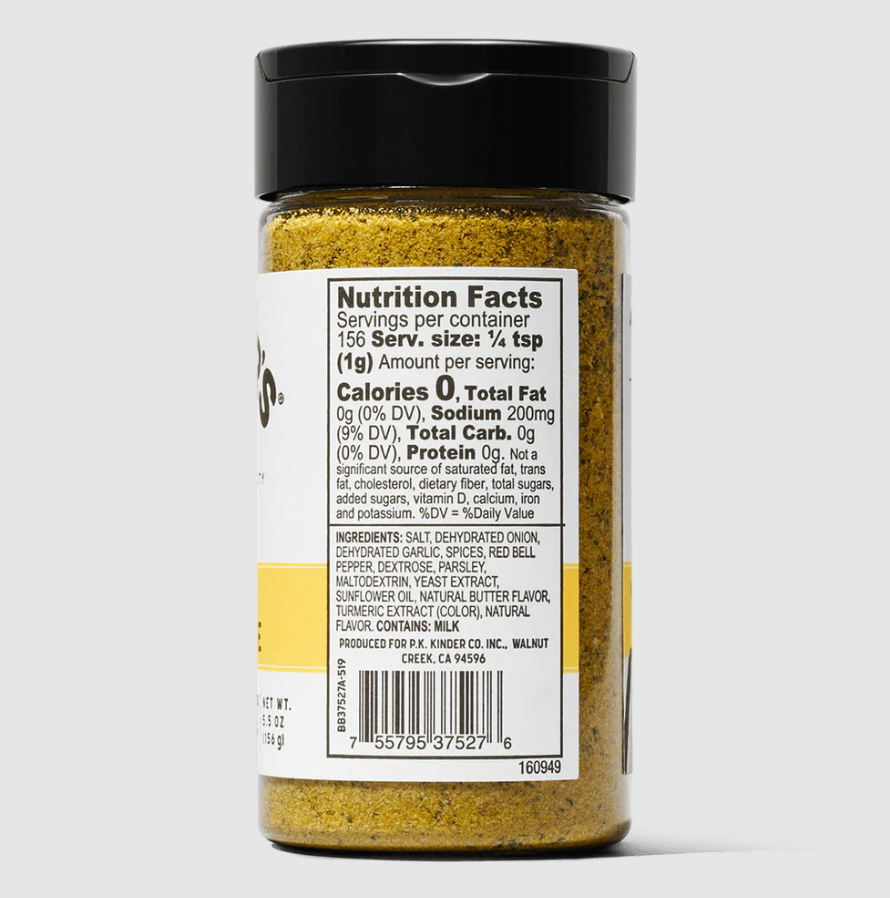 Kinder's Buttery Steakhouse Dry Rub, 5.5 Oz.