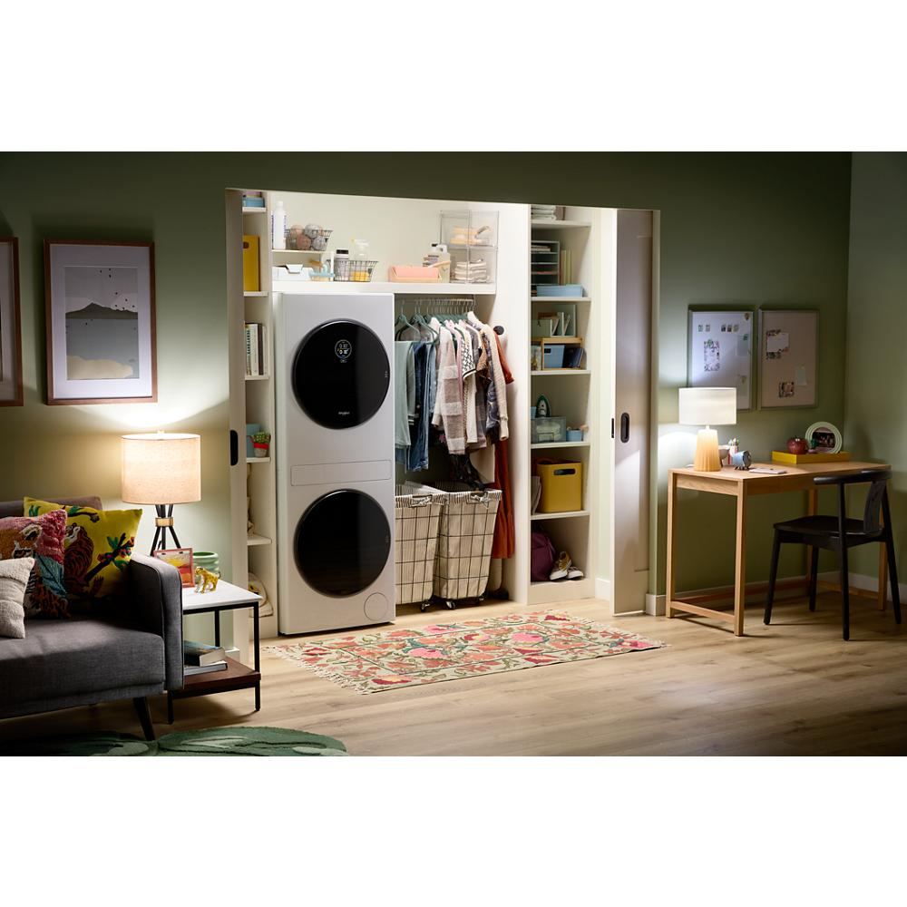 Compact ENERGY STAR® Ventless Heat Pump Laundry Tower with 2.7-cu ft Washer and Electric 4.3-cu ft Dryer