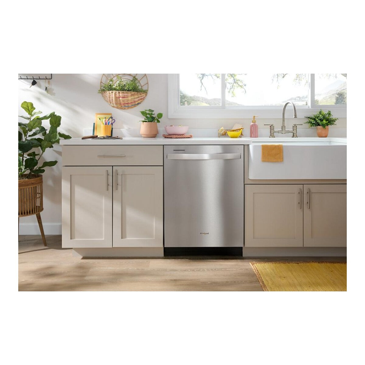 24" Stainless Steel Dishwasher with Spin&Load Rack and AI Intelligent Wash - 50 dBA