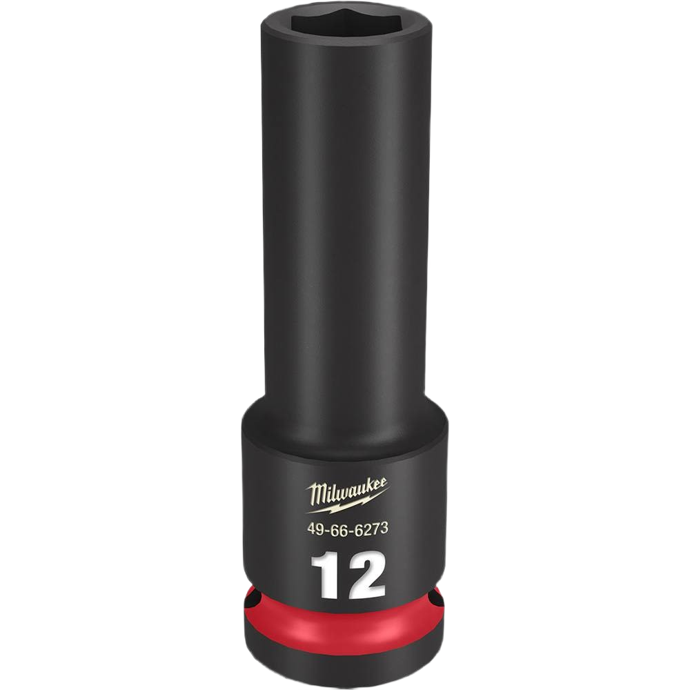 12 mm black forged steel deep 6-point impact socket for hand tools and woodworking under 50 dollars