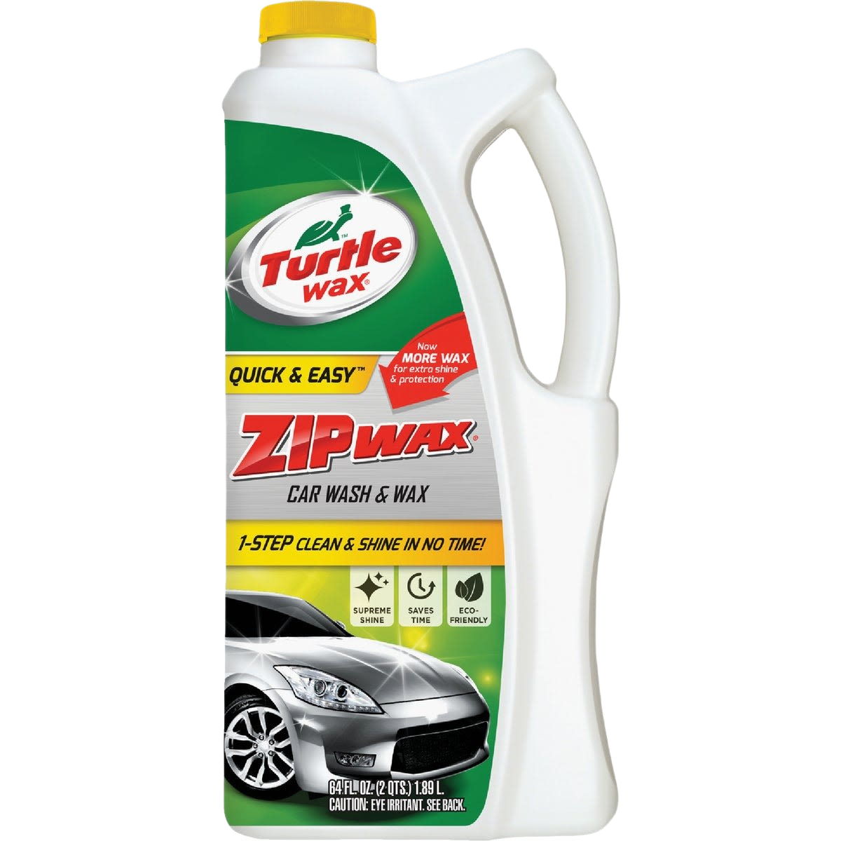 64 oz Turtle Wax Zip Wax car wash and wax bottle with yellow cap for automotive cleaning supplies and car care