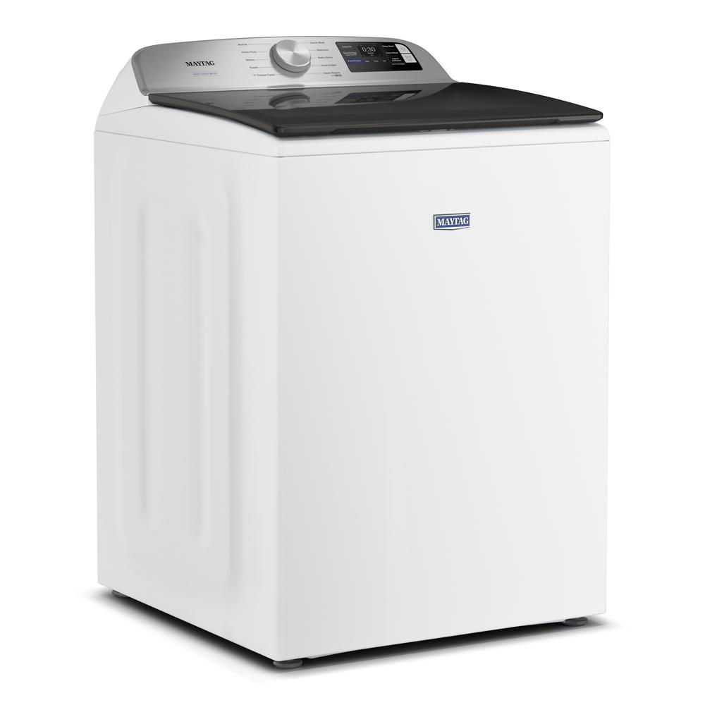 White top load Maytag washer with digital display and black tinted lid from Washers & Dryers collection