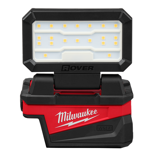 Compact Milwaukee utility flood light with folding LED panel and USB charging, part of work lights under $100 collection
