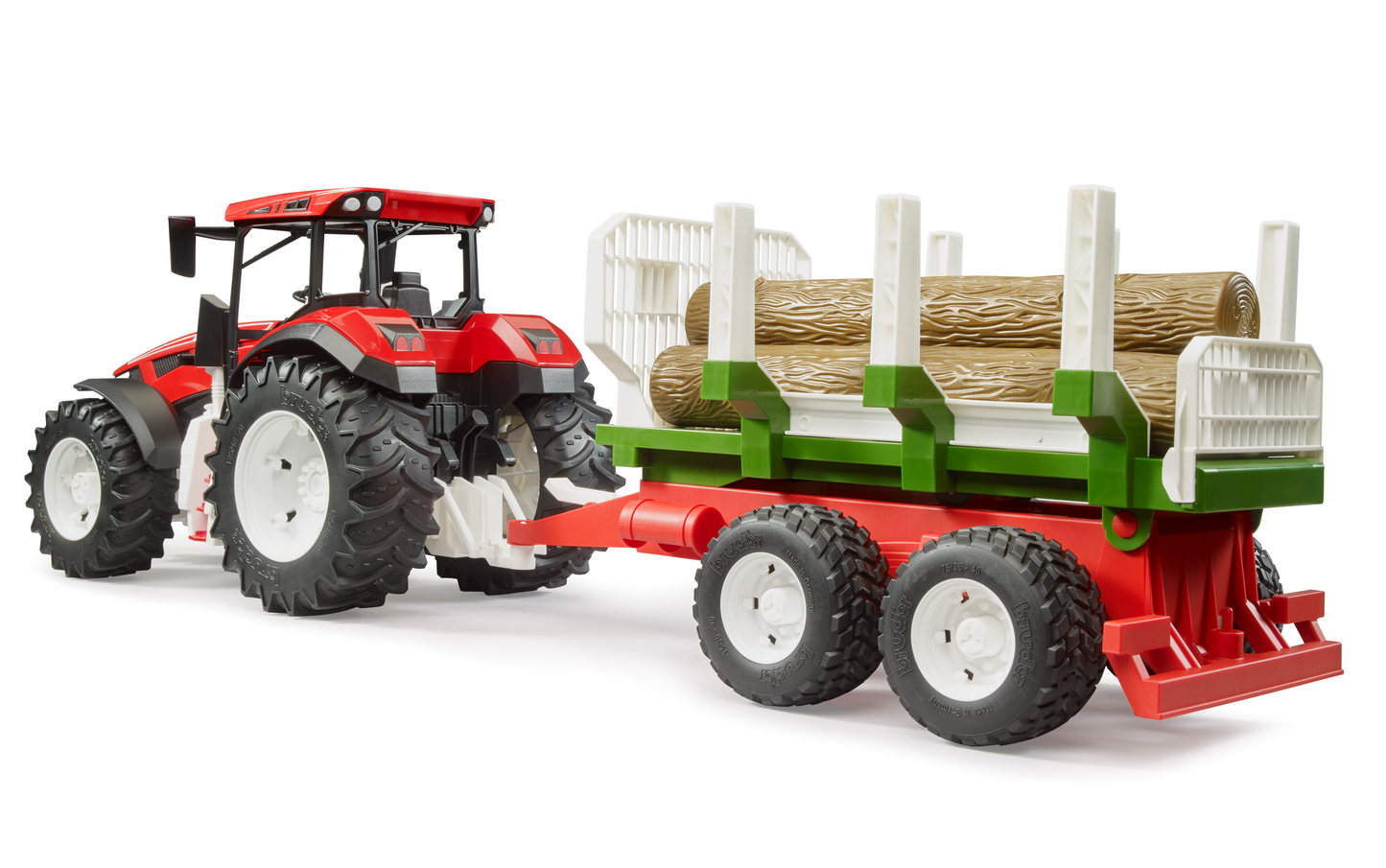 Bruder 03453 Roadmax Tractor with Trailer and 3 Logs
