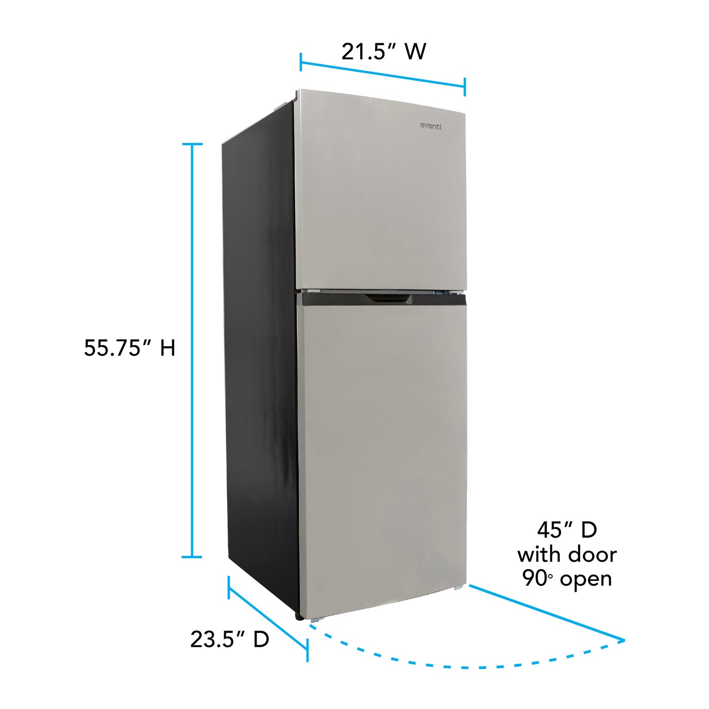 Avanti 7.0 cu. ft. Apartment Size Refrigerator - Stainless Steel