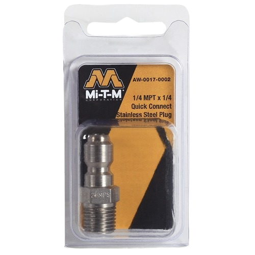 Stainless steel 1/4 in. quick connect plug in clear package for power tool accessories under $50 collection