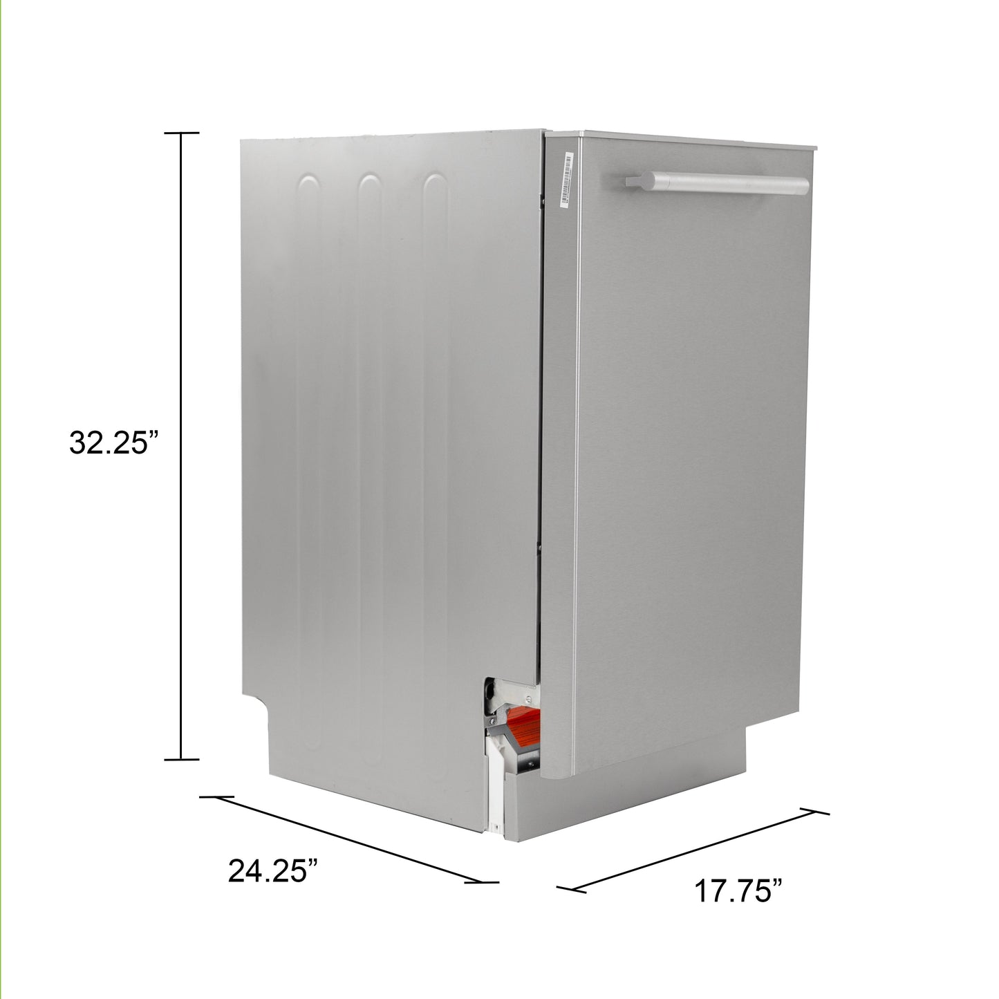 Avanti 18" Built In Dishwasher - Stainless Steel