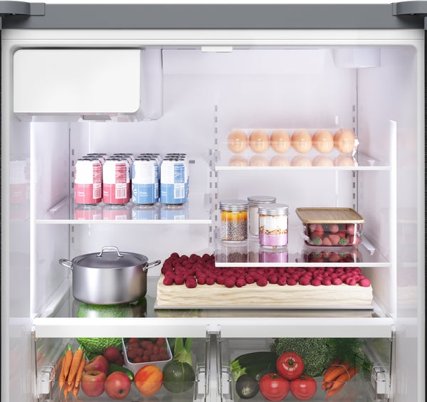 100 Series, French Door Bottom Mount Refrigerator, 36'', Stainless steel (with anti-fingerprint), Total No Frost