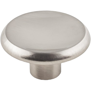 Satin nickel cabinet knob with smooth rounded top for furniture hardware and home improvement collections under $50