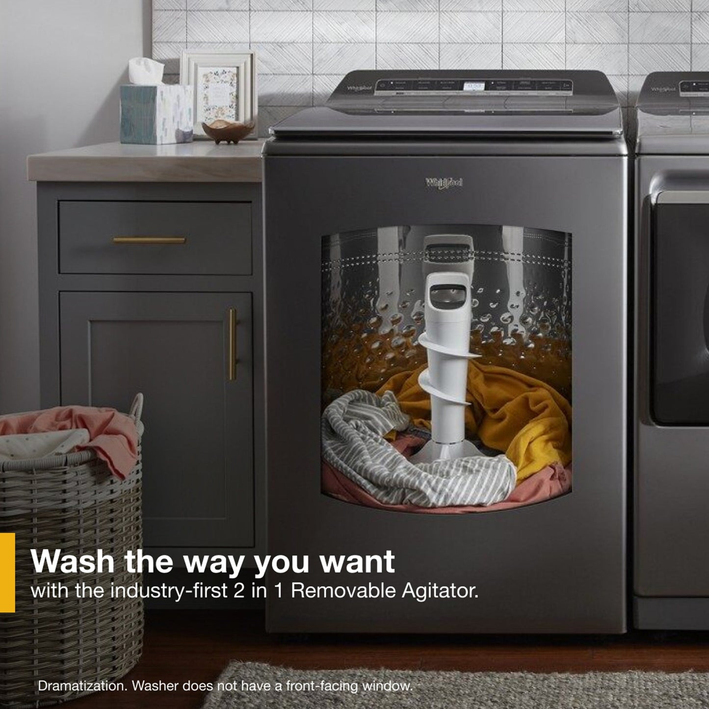 5.2 - 5.3 cu. ft. Top Load Washer with 2 in 1 Removable Agitator