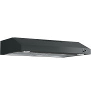 Black under cabinet range hood with slim design for kitchen ventilation in home improvement and appliances collection