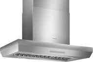 Stainless steel 42-inch island range hood with sleek modern design, part of Thermador appliances at Hartville Hardware, ideal for kitchen improvement.