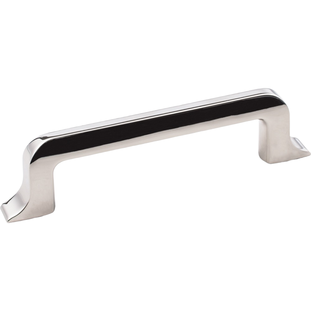 Polished nickel 96mm cabinet pull with sleek curved design for hardware and home improvement collections under $50