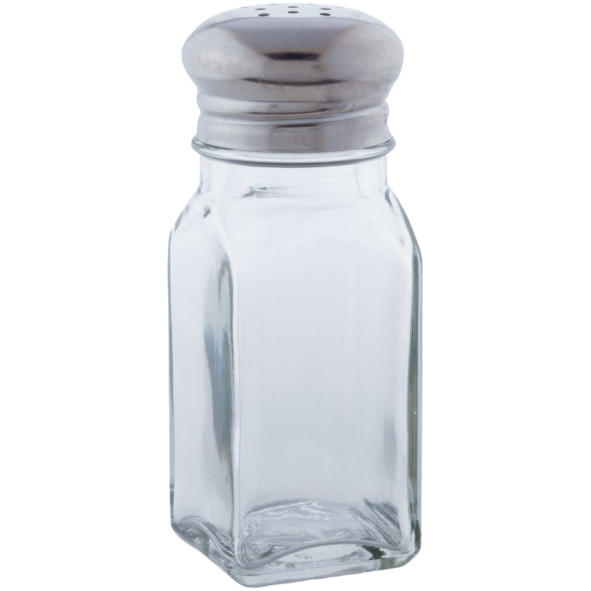 Clear glass salt or pepper shaker with sleek chrome lid for kitchenware and home use under $50 collection