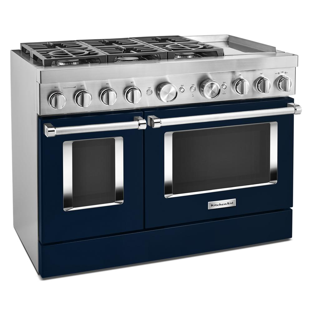 KitchenAid® 48'' Smart Commercial-Style Dual Fuel Range with Griddle
