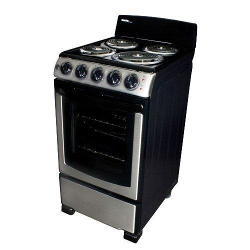 20" Electric Range, Coil Elements,Glass Door Window,Push & Turn Knobs