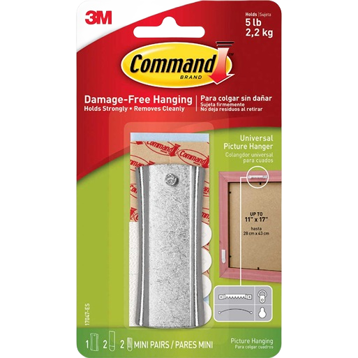 3M Command adhesive universal wire-back picture hanger for damage-free wall decor under $50 in home improvement collections