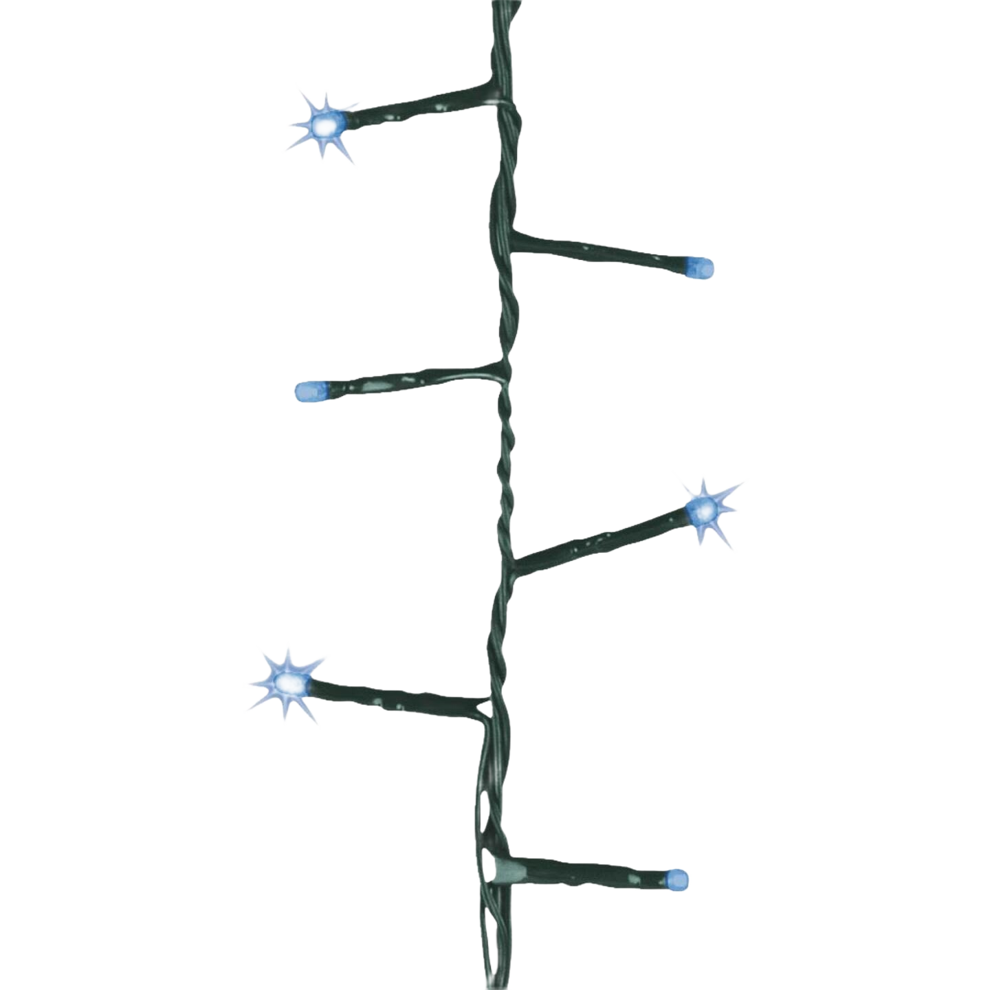 Blue LED mini light strand with dark green wiring for Christmas Lights and seasonal decor under $50 collections