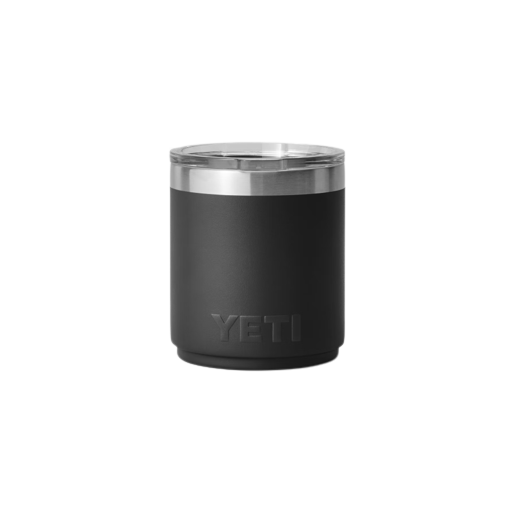 Black insulated stainless steel lowball tumbler with clear Magslider lid for durable drinkware under $100 in kitchenware and tableware