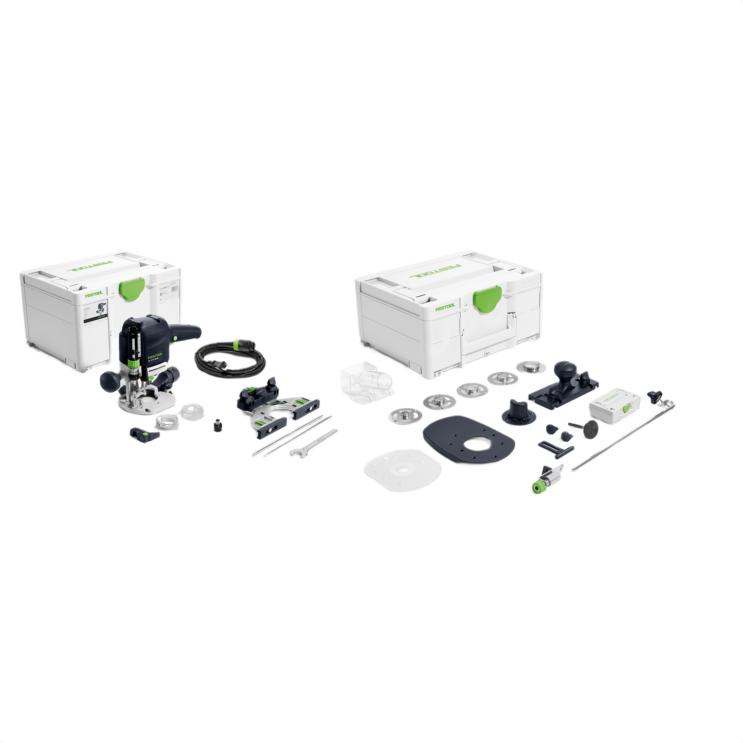 Compact router tool set with multiple accessories and durable storage cases for precise home improvement tasks