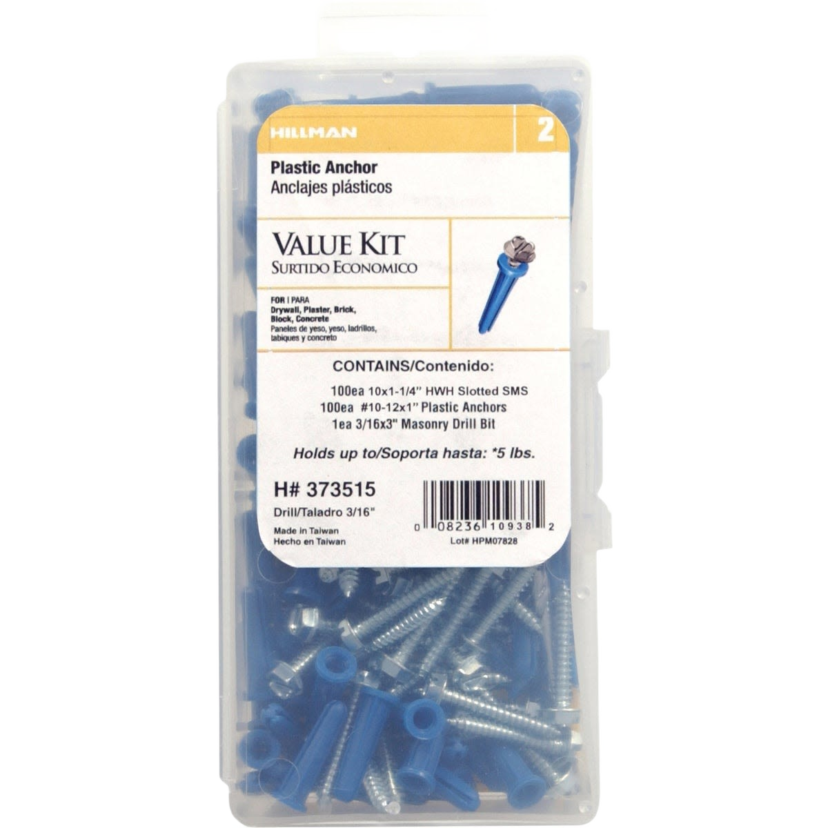 Clear plastic anchors and screws value pack for hardware, fasteners, and home improvement projects under $50 collections