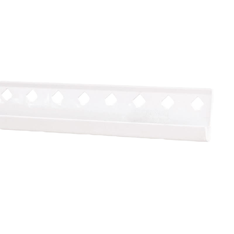 White 36-inch adjustable hanging rail with diamond-shaped mounting holes for storage and organization solutions under $50