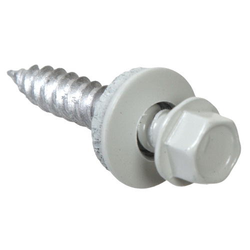 White painted hex head washer screw for metal and wood fastening in hardware and fasteners under $50