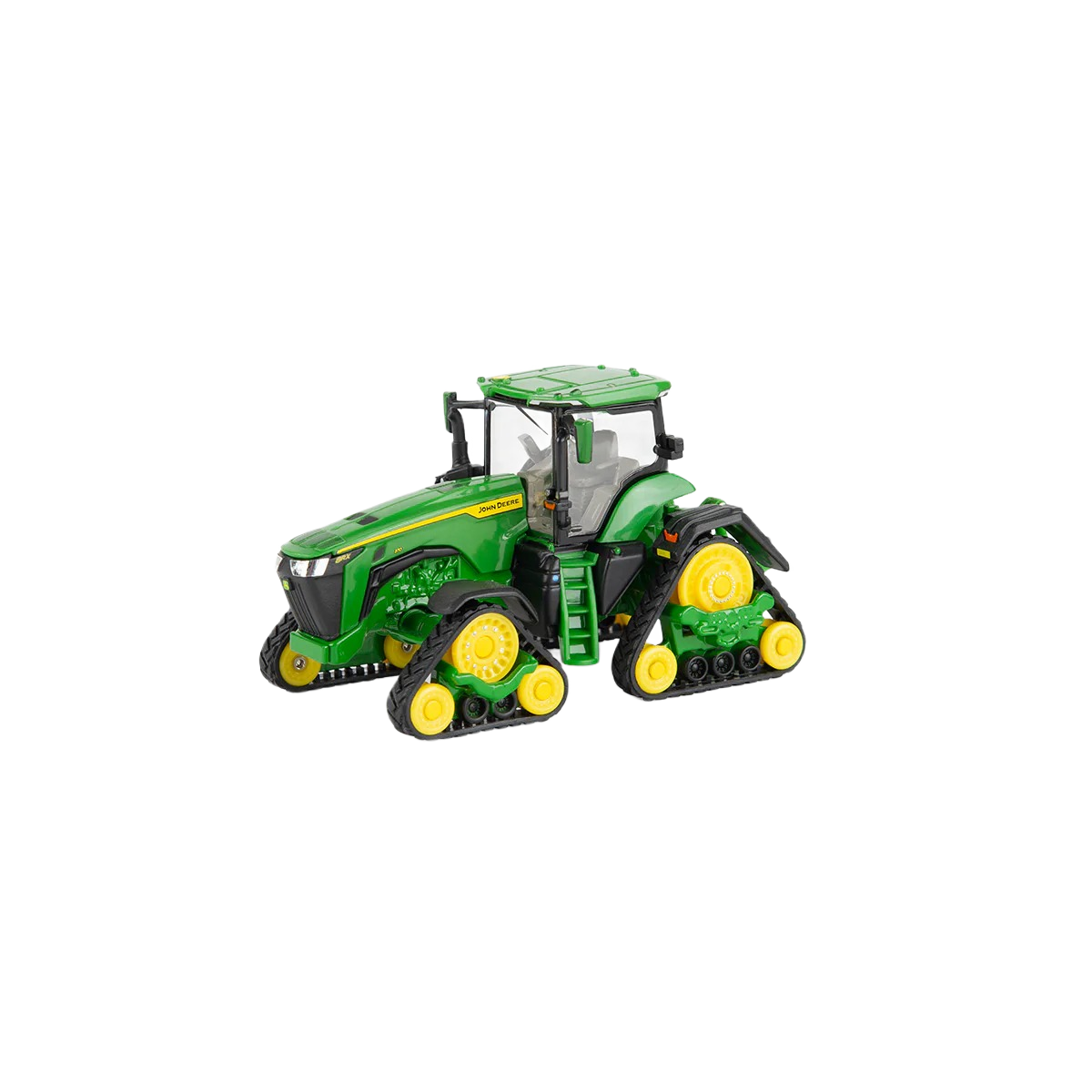 Green and yellow 1:64 scale model tractor with rubber tracks from Vehicles & Remote Controlled Toys and Toys & Games collections