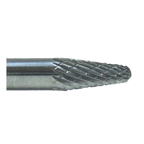 Precision ground ball nose cone bur with fluted cutting edges for rotary tool accessories in home improvement projects