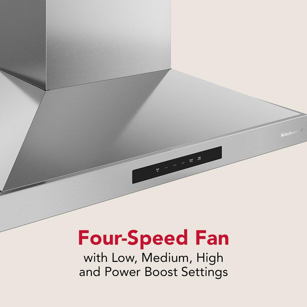 KitchenAid® 30-inch Wall-Mount, 4-Speed Canopy Hood