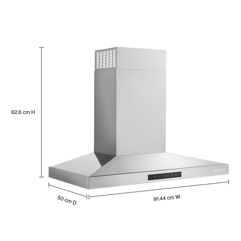 KitchenAid® 36-inch Wall-Mount, 4-Speed Canopy Hood