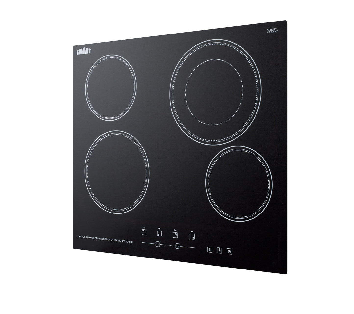 24" Wide 230V 4-Burner Radiant Cooktop