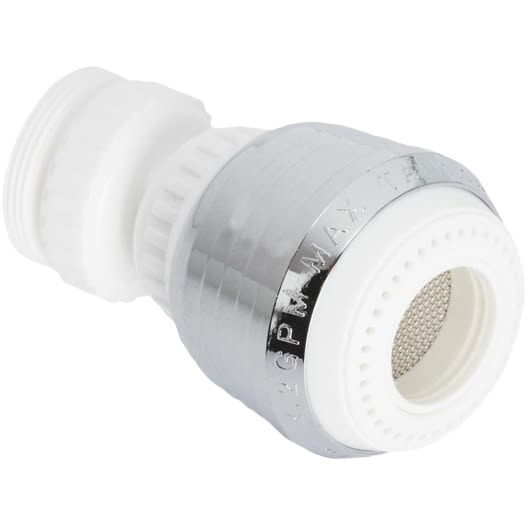 Do it Best 2.0 GPM Swivel Spray Aerator, White & Chrome