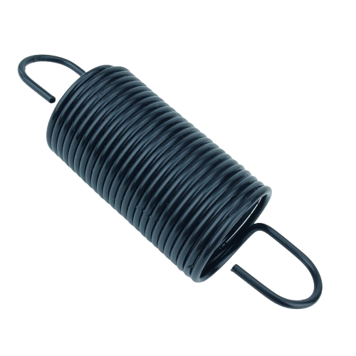 Heavy-duty black tension spring with hooked ends, designed for John Deere parts and hardware collections under $50.