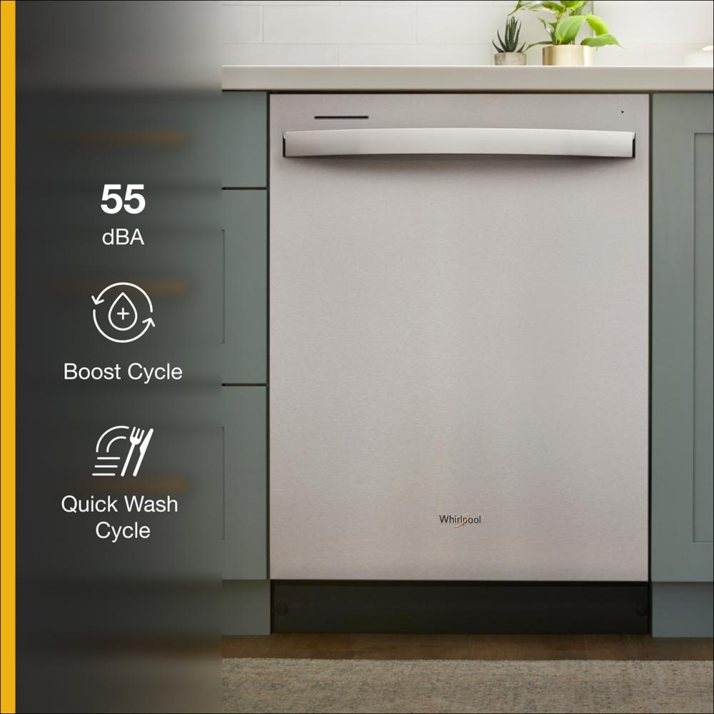 Quiet Dishwasher with Boost Cycle and Extended Soak Cycle