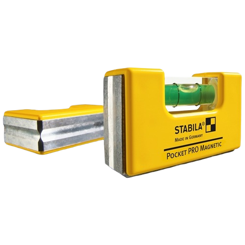 Compact yellow magnetic pocket level with green vial for precise measurements in woodworking and home improvement tools under $50 collections
