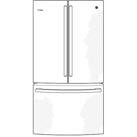 GE Profile™ ENERGY STAR® 23.1 Cu. Ft. Counter-Depth French-Door Refrigerator